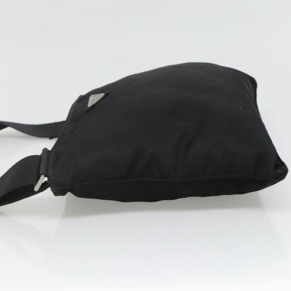 PRADA Shoulder Bag Nylon Black Silver Auth 132150 - Picture 4 of 16